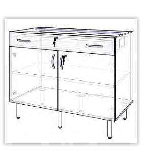 Cabinet de laborator cu sertare