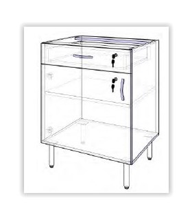 Cabinet de laborator cu sertare