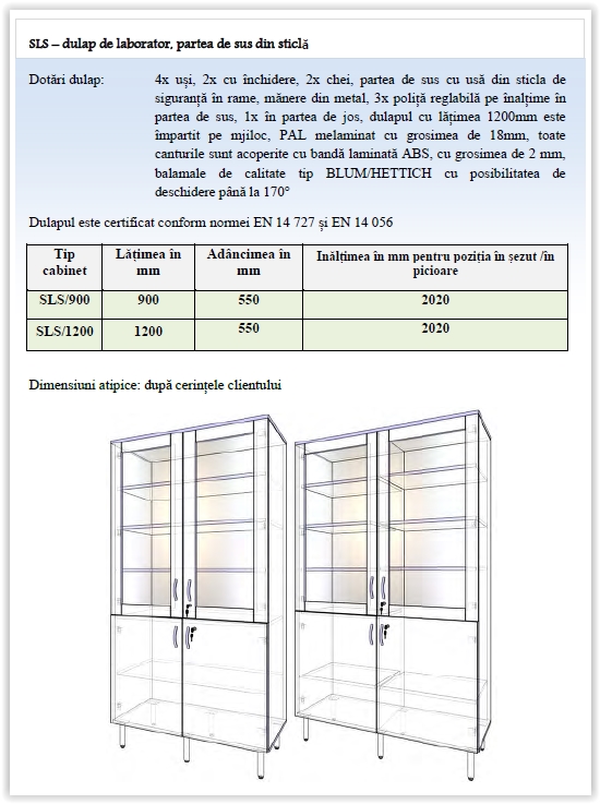 SLS-dulap cu sticla